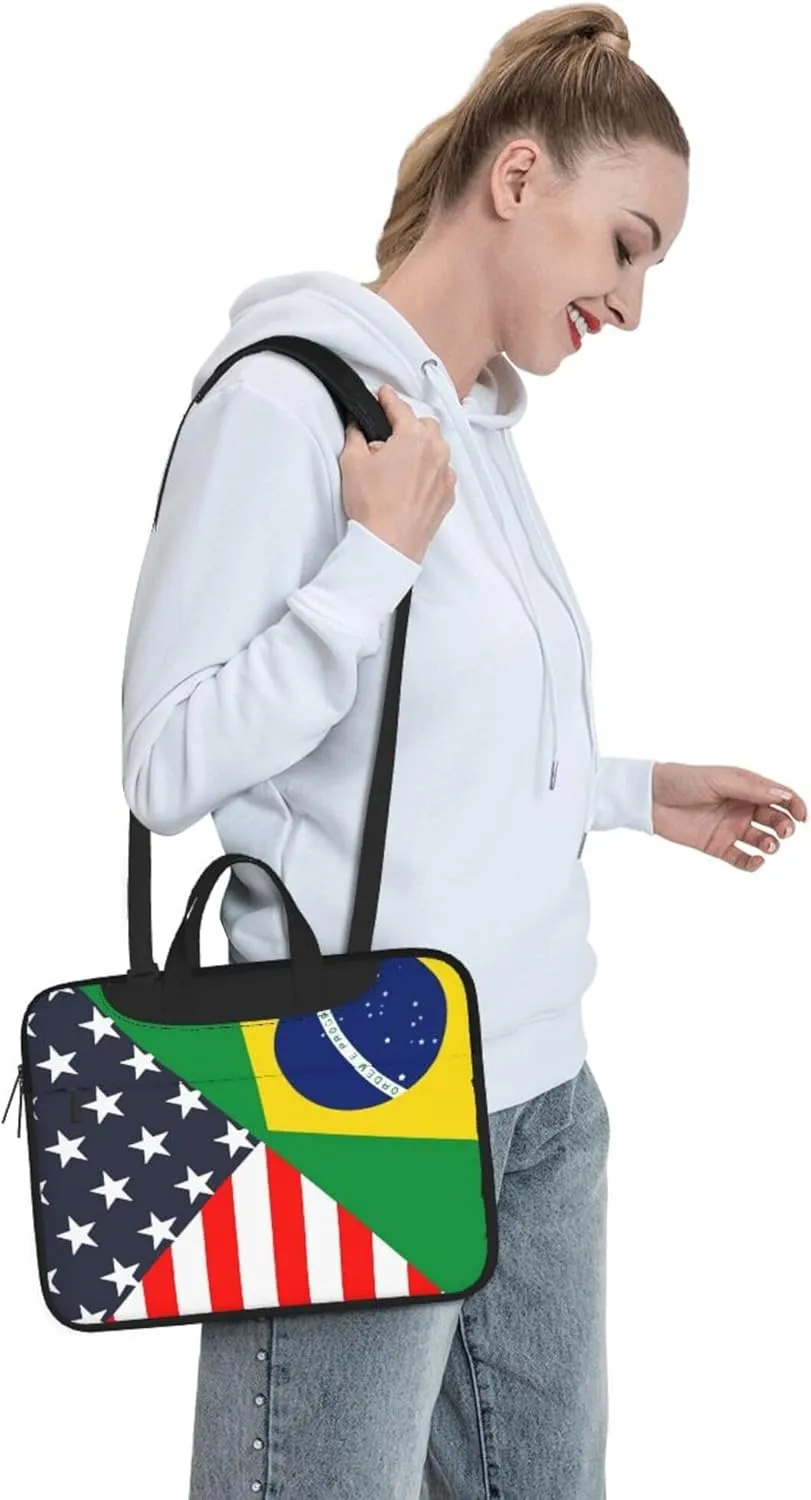 Golden Retrievers Laptop Shoulder Bag ​for Men Women, Computer Carrying Case Messenger Bag with Strap
