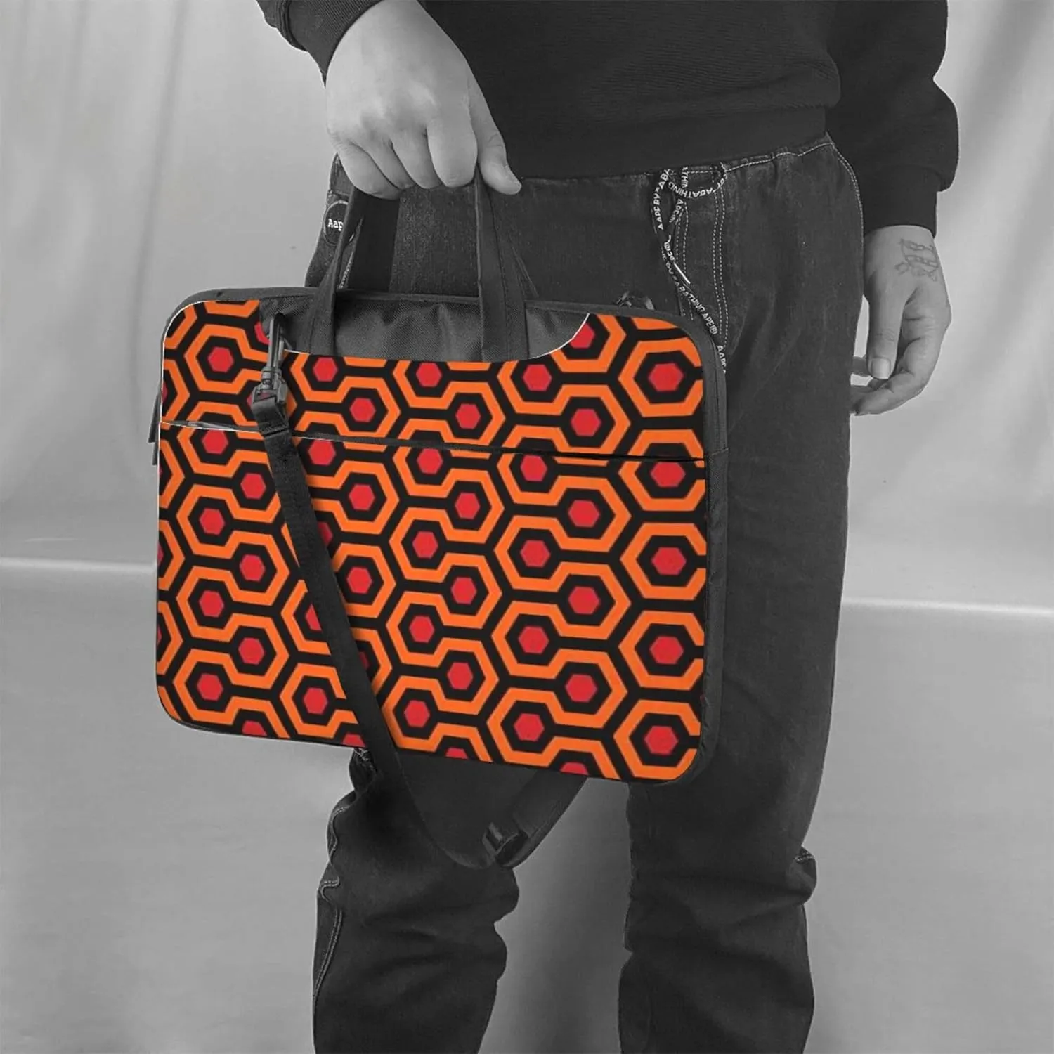 Golden Retrievers Laptop Shoulder Bag ​for Men Women, Computer Carrying Case Messenger Bag with Strap