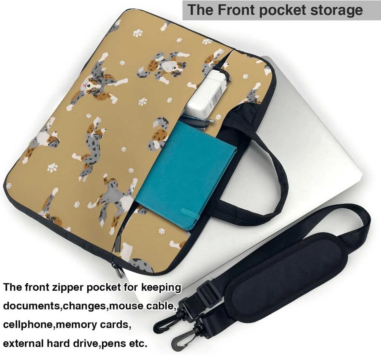 green weed leaves fluorescent colors-4 Laptop Shoulder Bag ​for Men Women, Computer Carrying Case Messenger Bag with Strap