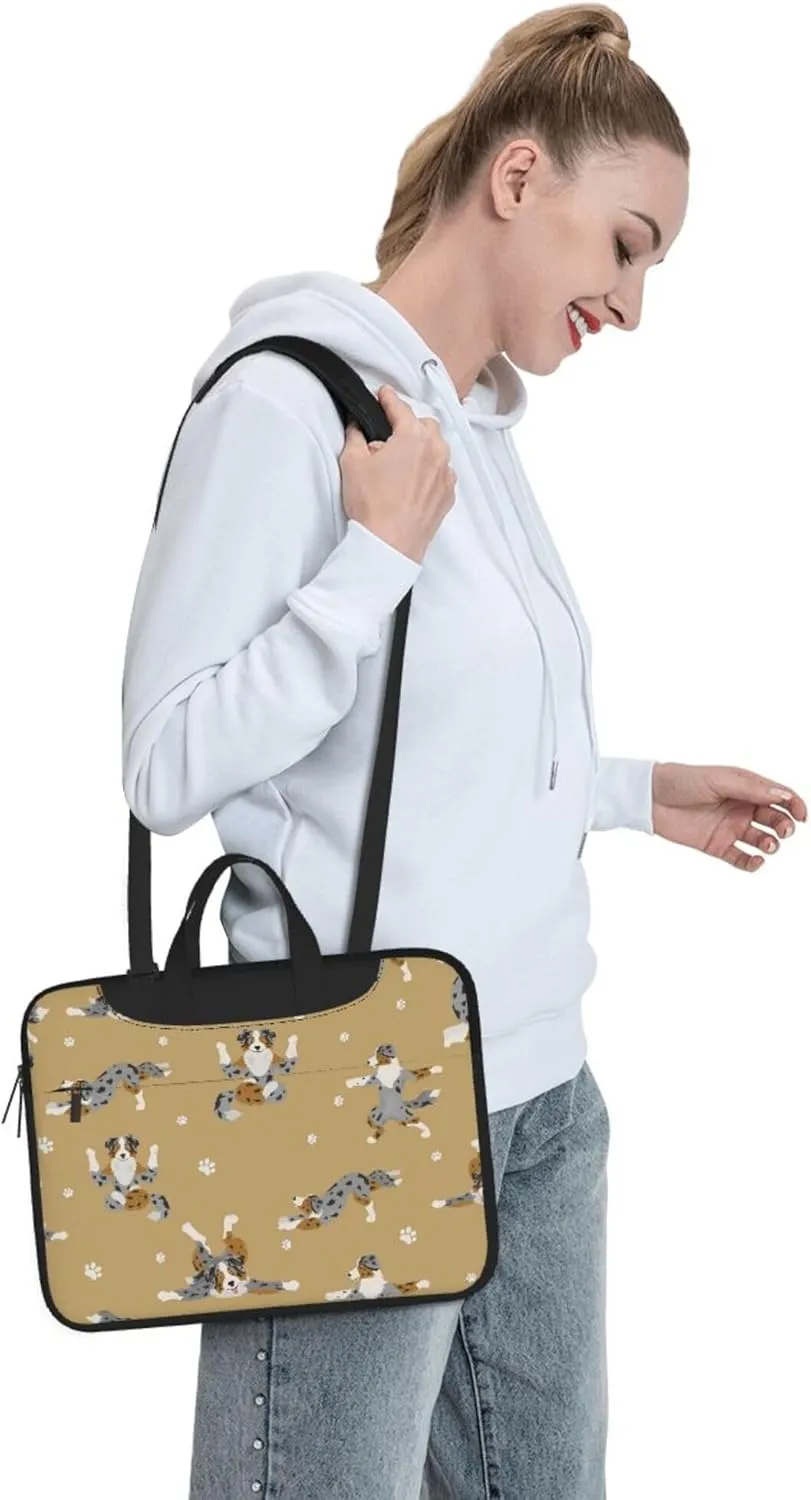 green weed leaves fluorescent colors-4 Laptop Shoulder Bag ​for Men Women, Computer Carrying Case Messenger Bag with Strap