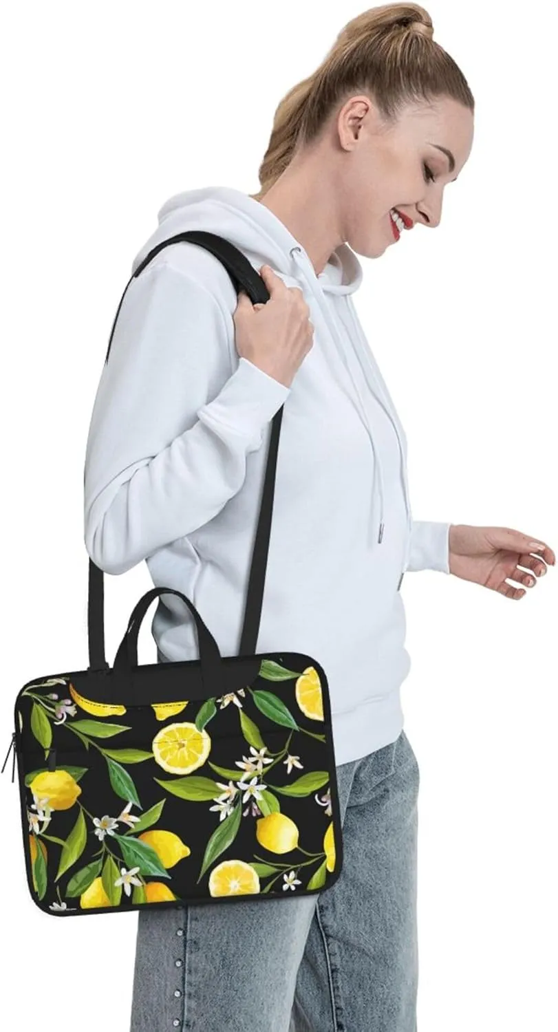 Greyhound Black Pet Dog Laptop Shoulder Bag ​for Men Women, Computer Carrying Case Messenger Bag with Strap