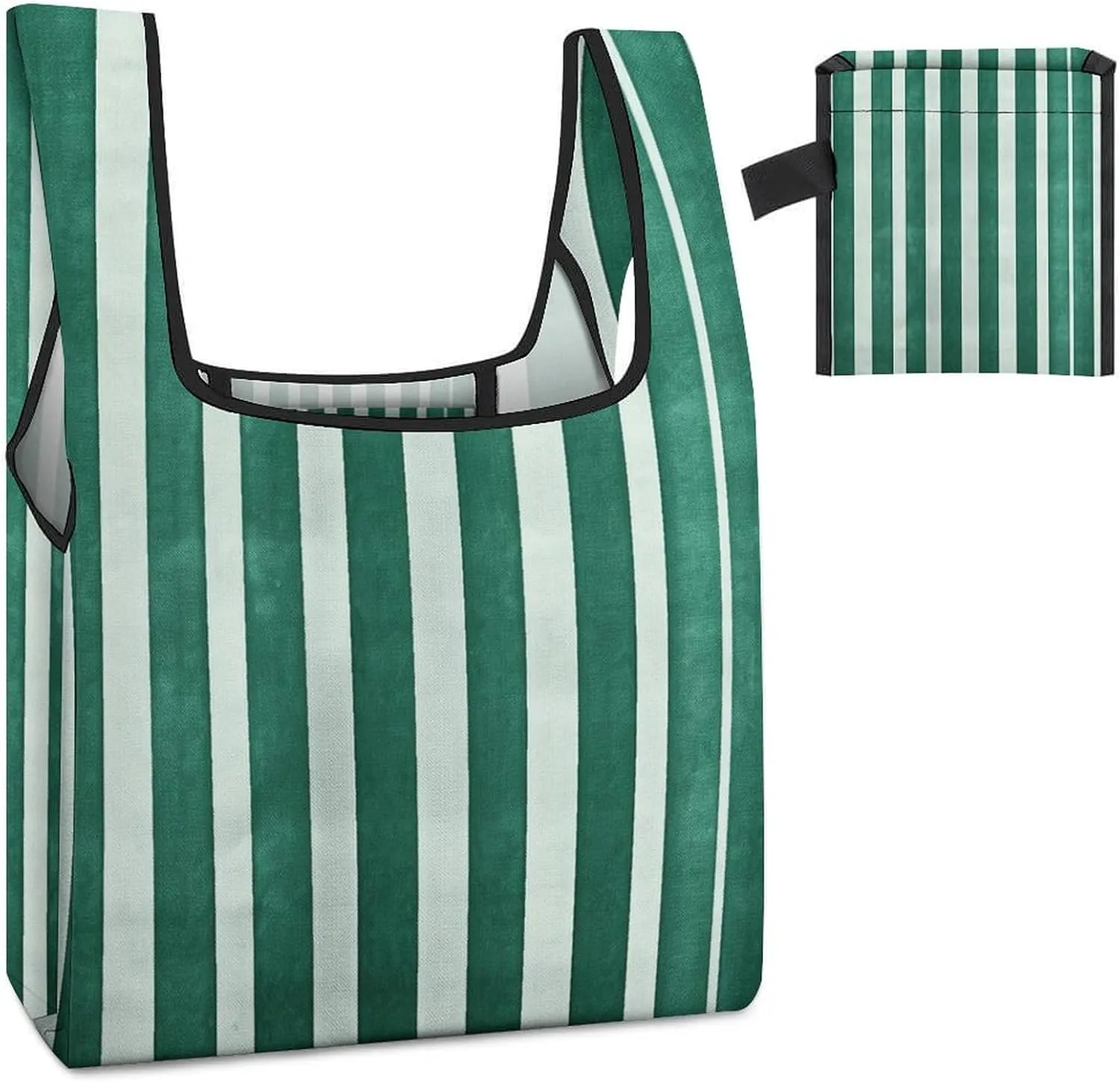 Grocery Bag Reusable Tote Bag Foldable Blue And Yellow Pattern Shopping Bag Handbag Washable Shoulder Bag for Travel