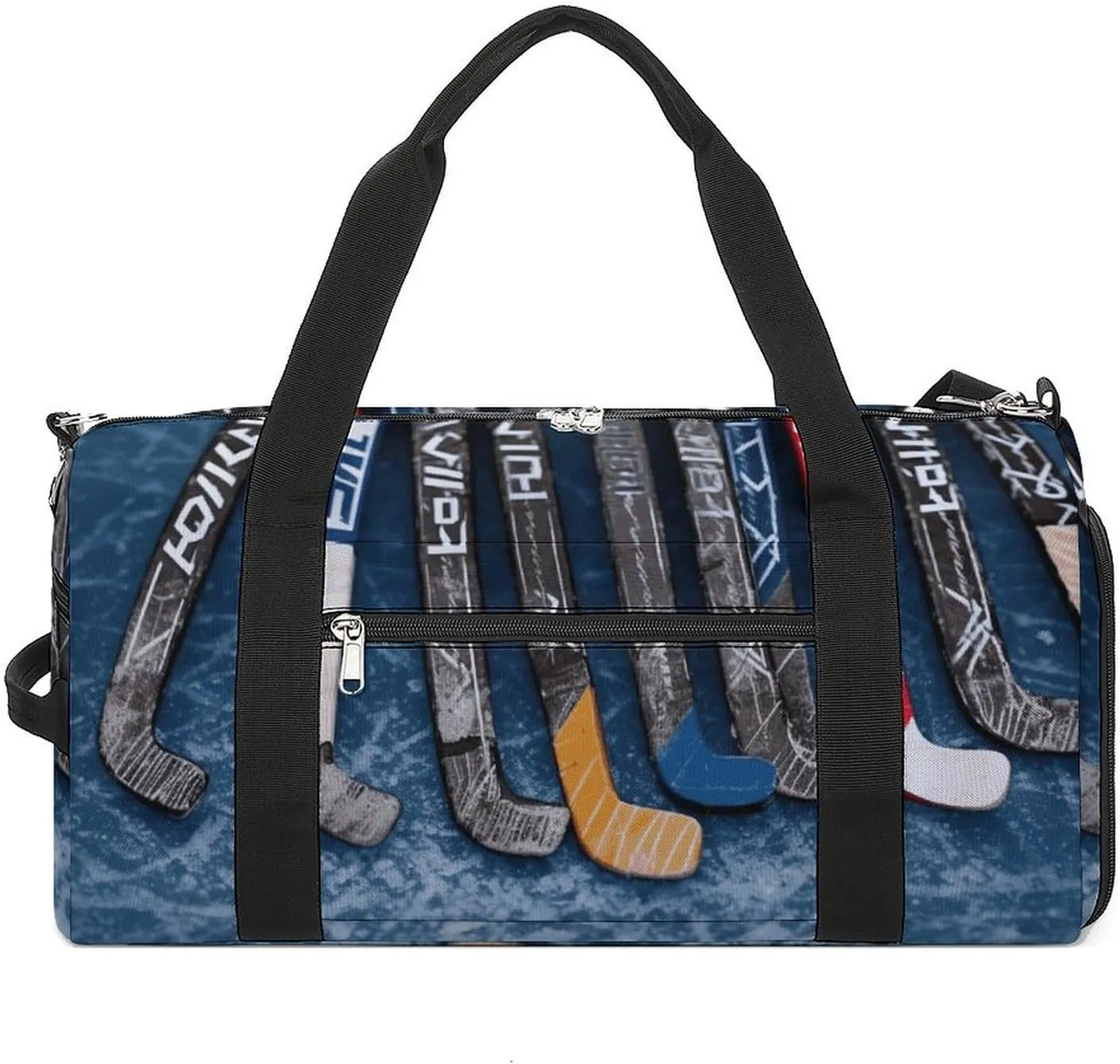Gym Bag, Ice Hockey Sticks Printed Gym Bag,zippered Gym Bag,travel Gym Bag,gym Bag with Compartments