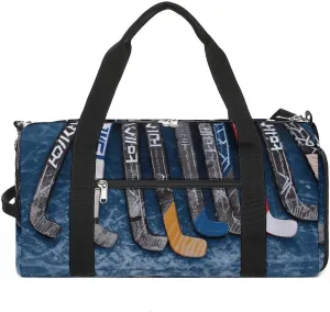 Gym Bag, Ice Hockey Sticks Printed Gym Bag,zippered Gym Bag,travel Gym Bag,gym Bag with Compartments