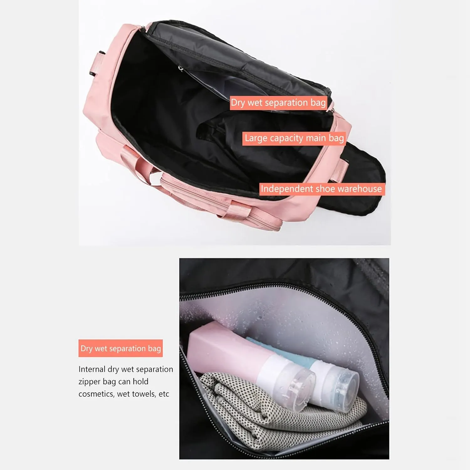 Gym Bag with Shoes Compartment,28L Duffel Bag Men,Lightweight Weekender Bag for Travel Workout Sports Yoga