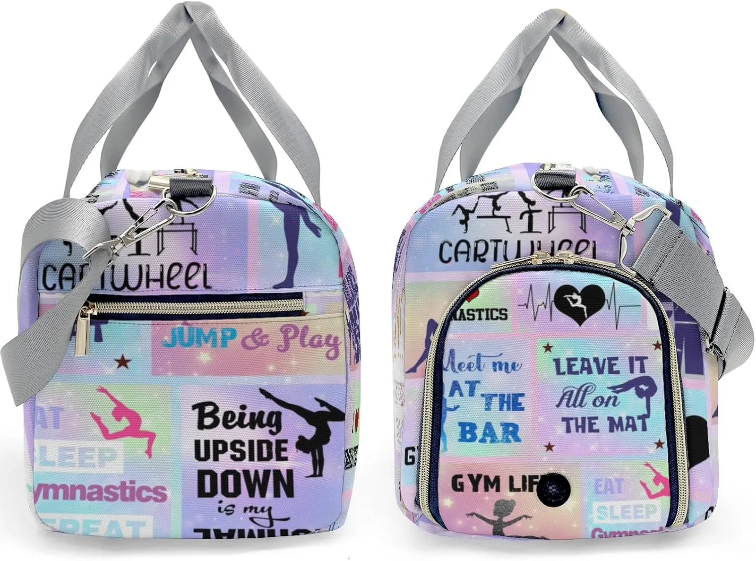 Gymnastics Duffle Bag for Travel, Carry on Bag Travel Bags Athlete Gymnast Canvas Travel Duffel Bag Overnight Weekend Gym Bag Carry On Luggage Bags