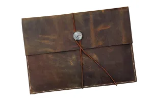Hand-stitched Mens Rustic Distressed Genuine leather Macbook case portfolio bag/macbook air 11 13 / macbook pro retina case/leather laptop case bag -MAC005CZ
