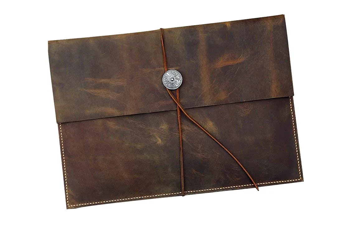 Hand-stitched Mens Rustic Distressed Genuine leather Macbook case portfolio bag/macbook air 11 13 / macbook pro retina case/leather laptop case bag -MAC005CZ
