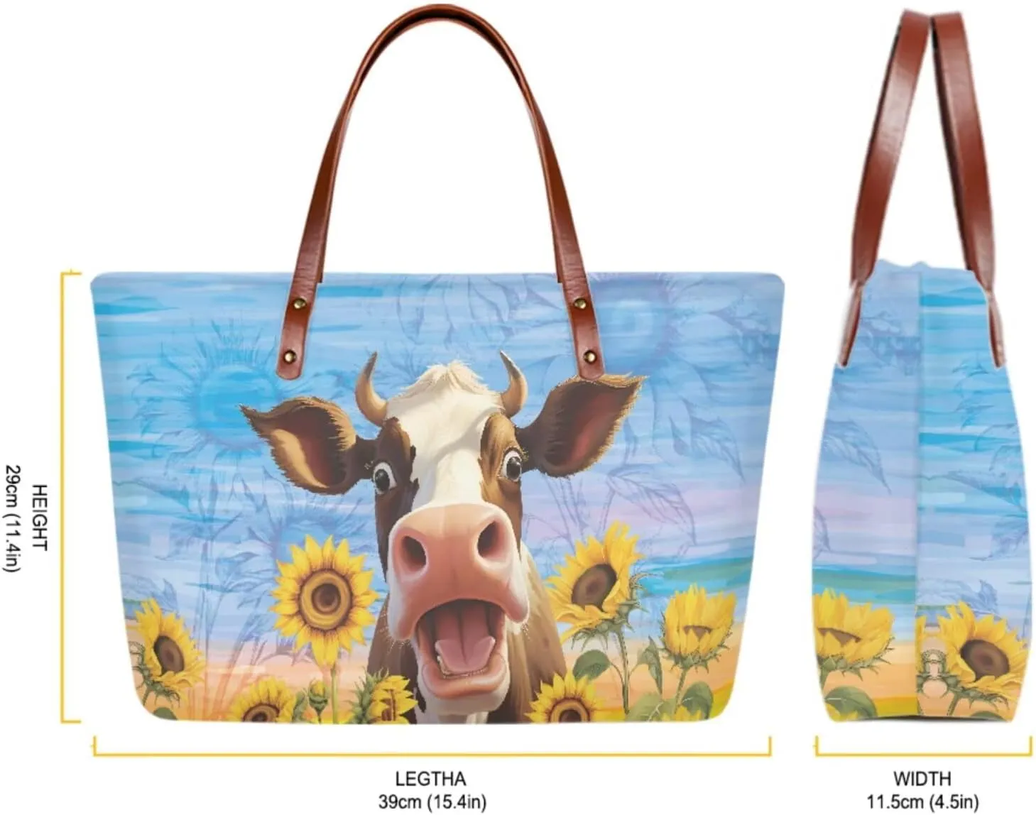 Handbag Purses Set of 2 for Women Portable Top Handle Tote Bag Shoulder Bag with Cash Wallet for Shopping Tours