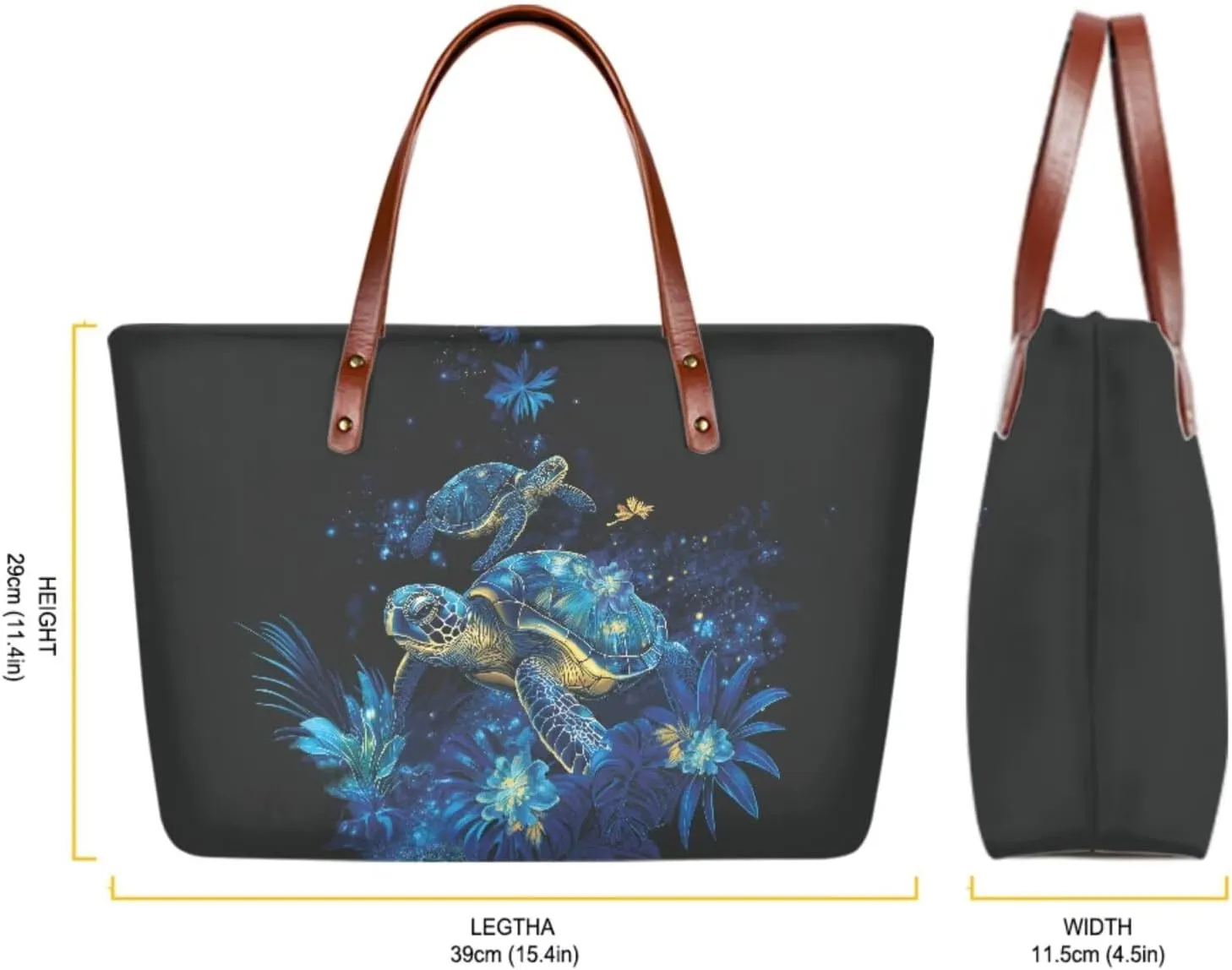 Handbag Purses Set of 2 for Women Portable Top Handle Tote Bag Shoulder Bag with Cash Wallet for Shopping Tours