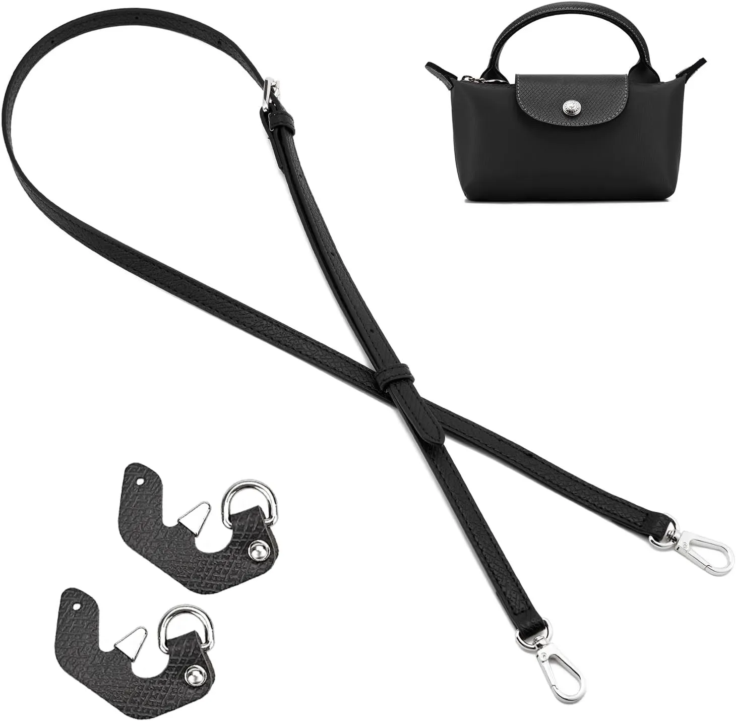 Handbag Shoulder Strap Adjustable for Longchamp Mini Pouch,Purse Crossbody Replacement Conversion Kit