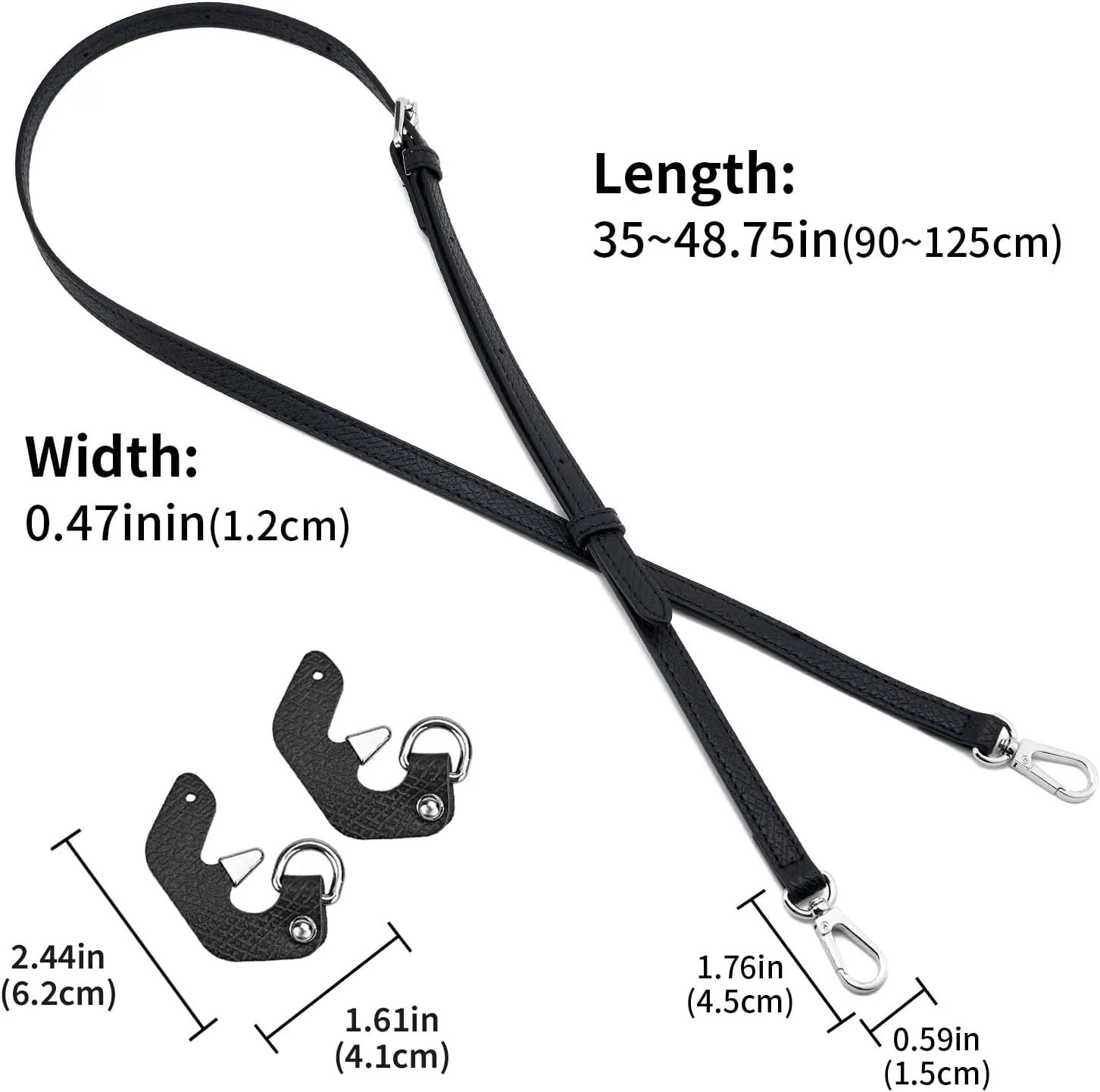 Handbag Shoulder Strap Adjustable for Longchamp Mini Pouch,Purse Crossbody Replacement Conversion Kit