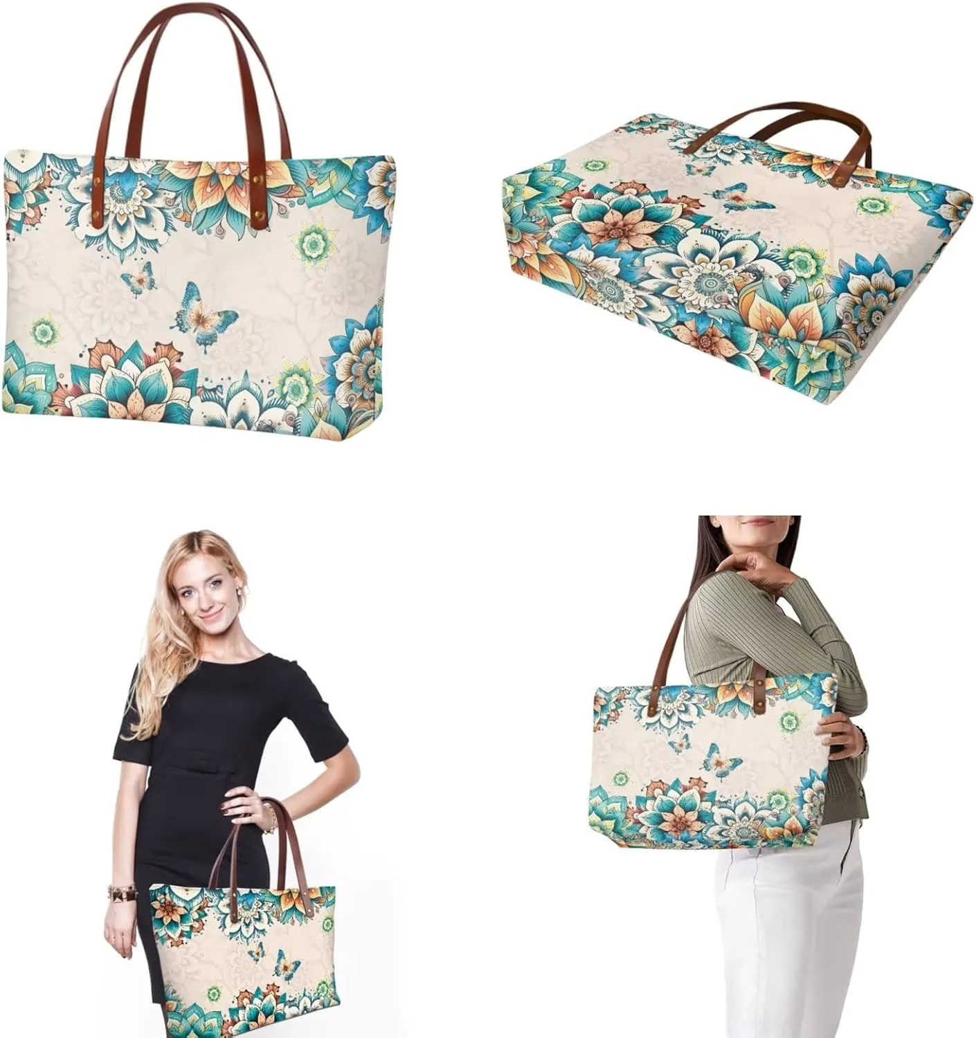 Handbag with Matching Wallet for Women Lightweight Top Handle Satchel Shoulder Bag with Purses for Shopping Work