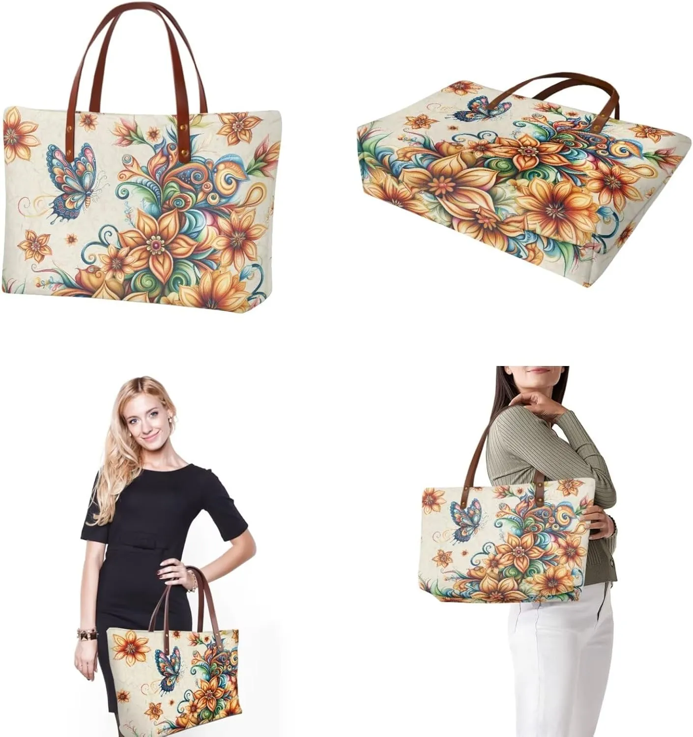 Handbag with Matching Wallet for Women Lightweight Top Handle Satchel Shoulder Bag with Purses for Shopping Work