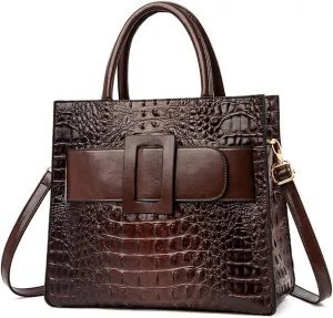 Handbags for Women Leather Top Handle Handbag Satchel Bag Medium Tote Bags Square Purse Ladies Shoulder Crossbody Bag