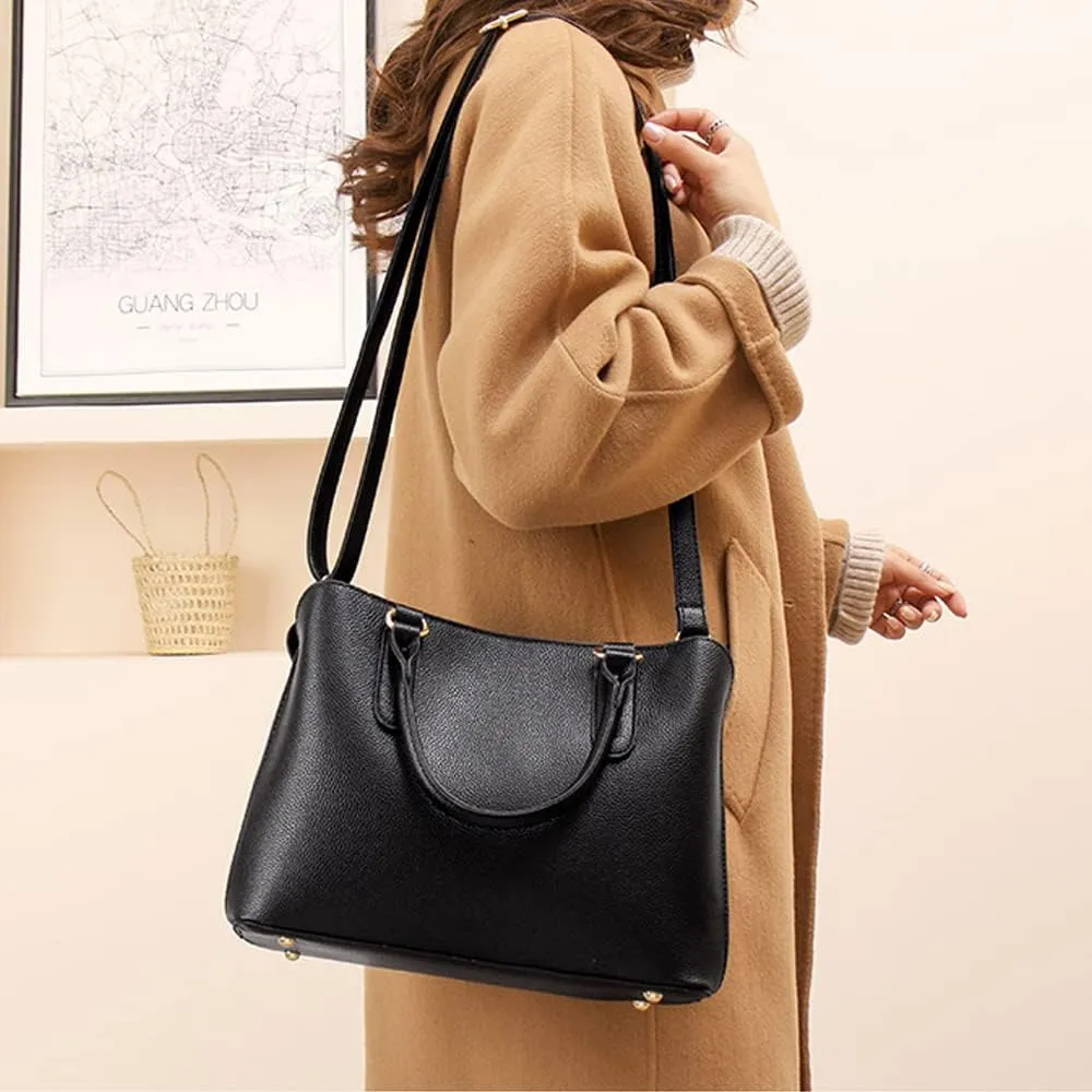 Handbags for Women Top Handle Bag Vegan Leather Satchel Purses Medium Tote Bags Shoulder Crossbody Bag Ladies Handbag