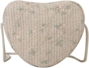 Handmade Bag, Heart Shape Straw Handbag Women's Bohemian Braided Crossbody Bag Women Vacation