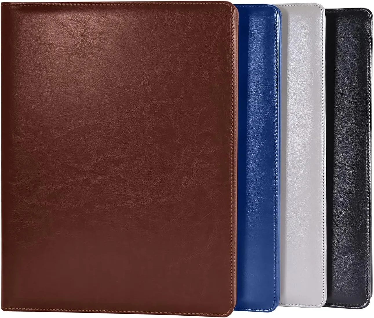 Handsome Padfolio/Resume Portfolio Folder,Interview/Conference Document Organizer & Business Card Holder,A4 Binder Portfolio & Office Conference Notepad clipboard Folder, Brown