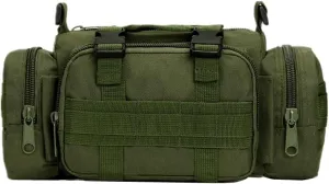 haoguizheng Deployment Waist Pack Duffle Tactical Assault Combined Rucksack Sport Molle Camping Trekking Messenger Crossbody Single Shoulder Bag 6 Key Buckle (green)