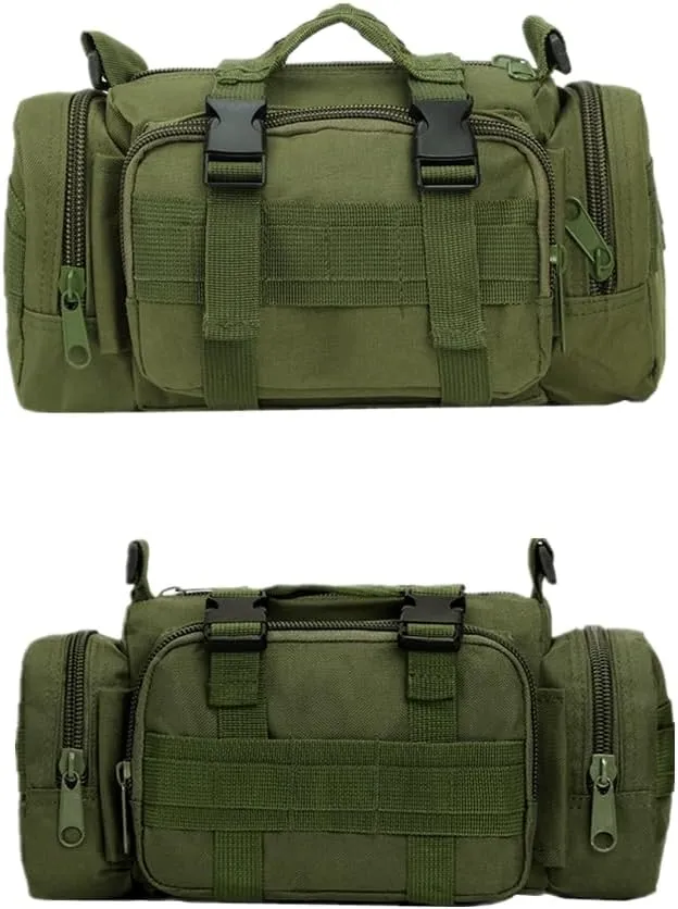 haoguizheng Deployment Waist Pack Duffle Tactical Assault Combined Rucksack Sport Molle Camping Trekking Messenger Crossbody Single Shoulder Bag 6 Key Buckle (green)