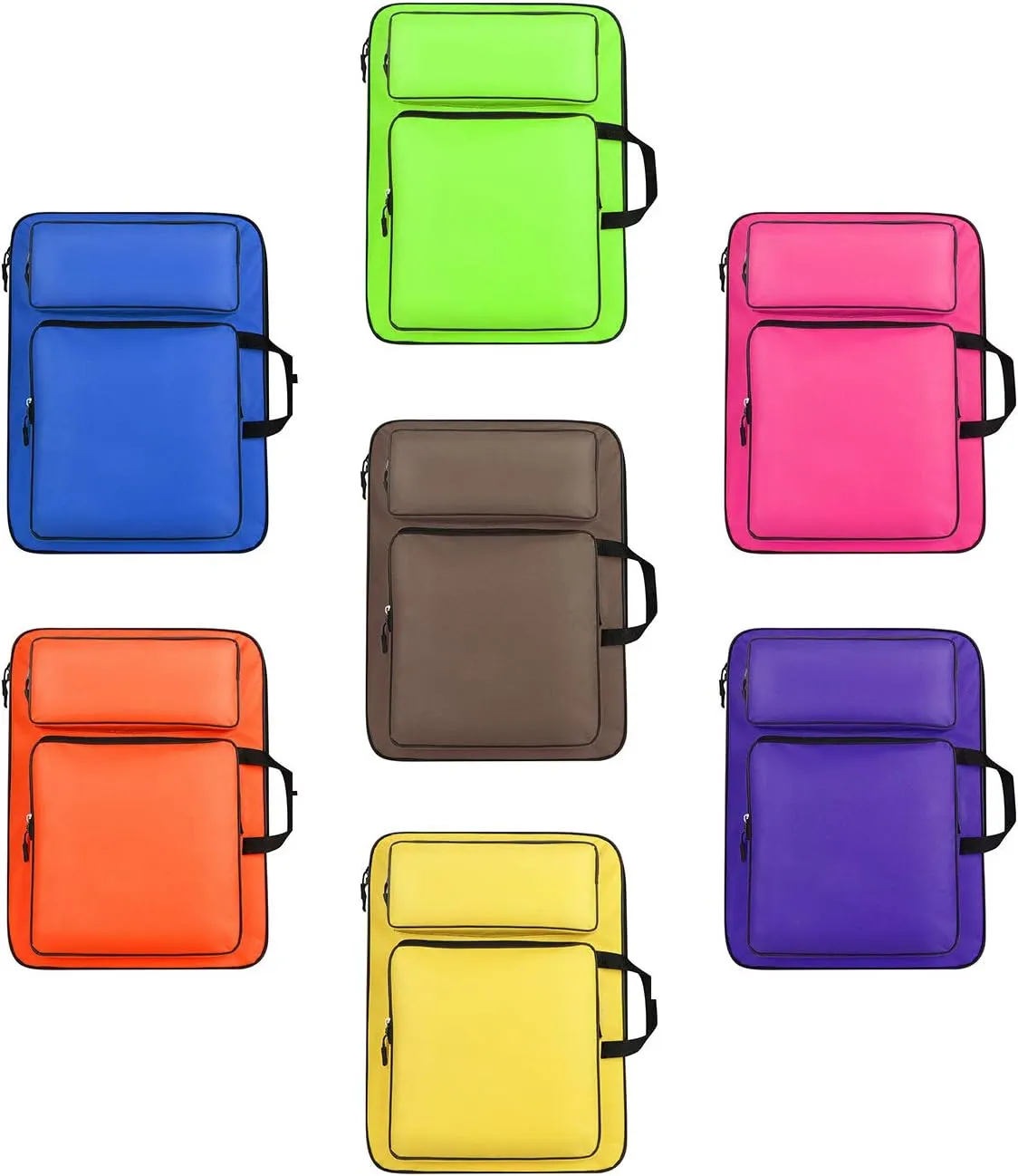 haozaikeji A3 Artist Portfolio Carry Case Bag Portable Waterproof Canvas Shoulder Bag Painting Pad Backpack for Sketching Painting Art Supplies with Shoulder Straps & Carry Handle