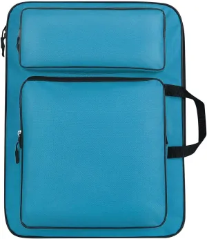 haozaikeji A3 Artist Portfolio Carry Case Bag Portable Waterproof Canvas Shoulder Bag Painting Pad Backpack for Sketching Painting Art Supplies with Shoulder Straps & Carry Handle