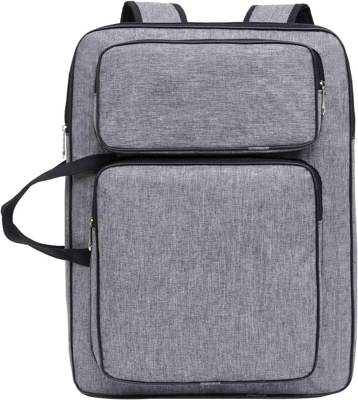 haozaikeji A3 Artist Portfolio Carry Case Bag Portable Waterproof Canvas Shoulder Bag Painting Pad Backpack for Sketching Painting Art Supplies with Shoulder Straps & Carry Handle