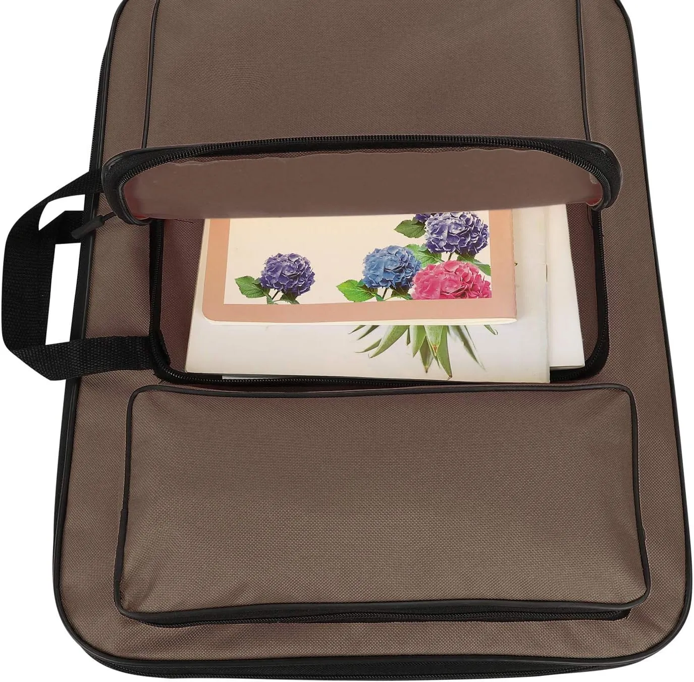 haozaikeji A3 Artist Portfolio Carry Case Bag Portable Waterproof Canvas Shoulder Bag Painting Pad Backpack for Sketching Painting Art Supplies with Shoulder Straps & Carry Handle