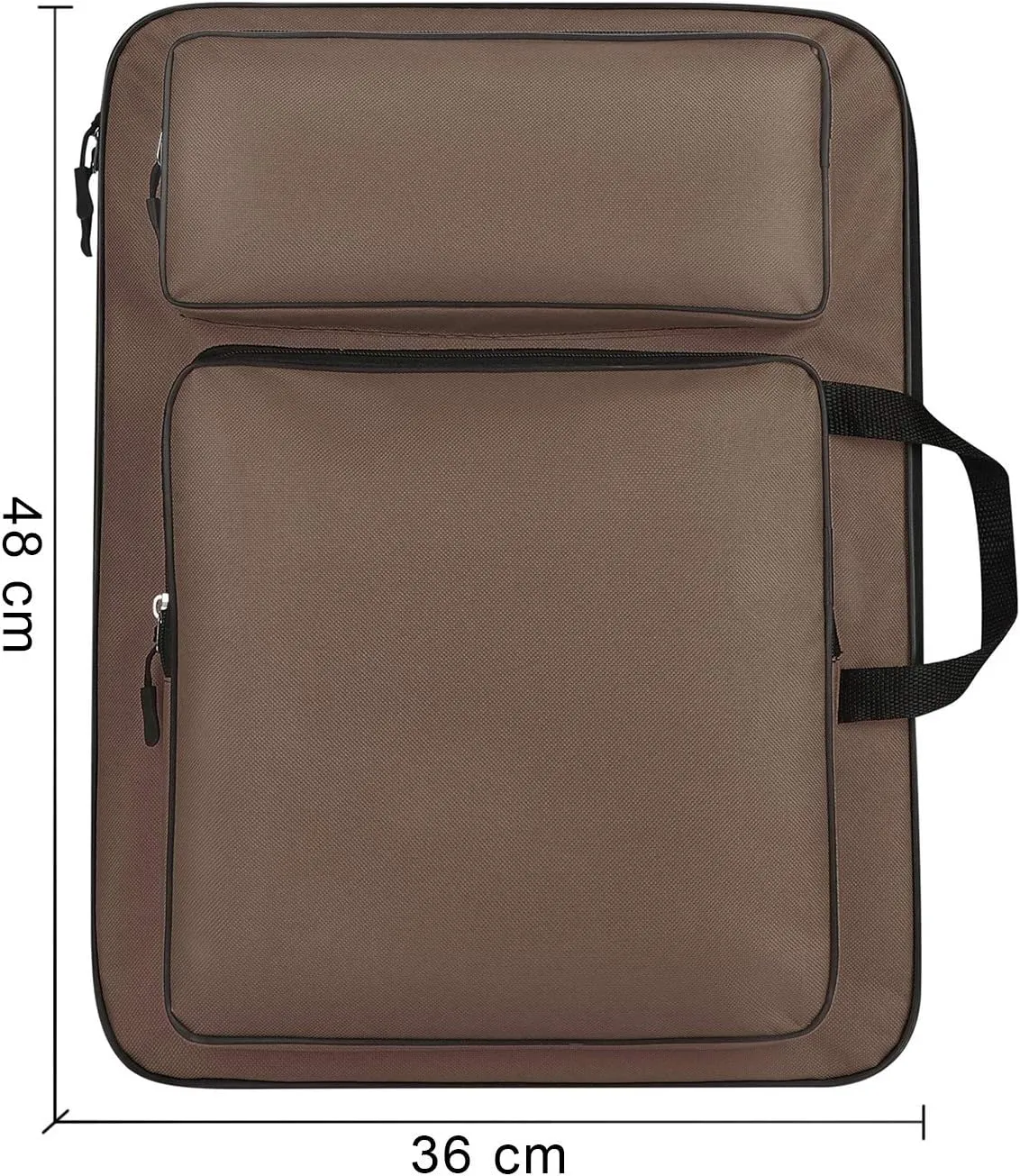 haozaikeji A3 Artist Portfolio Carry Case Bag Portable Waterproof Canvas Shoulder Bag Painting Pad Backpack for Sketching Painting Art Supplies with Shoulder Straps & Carry Handle