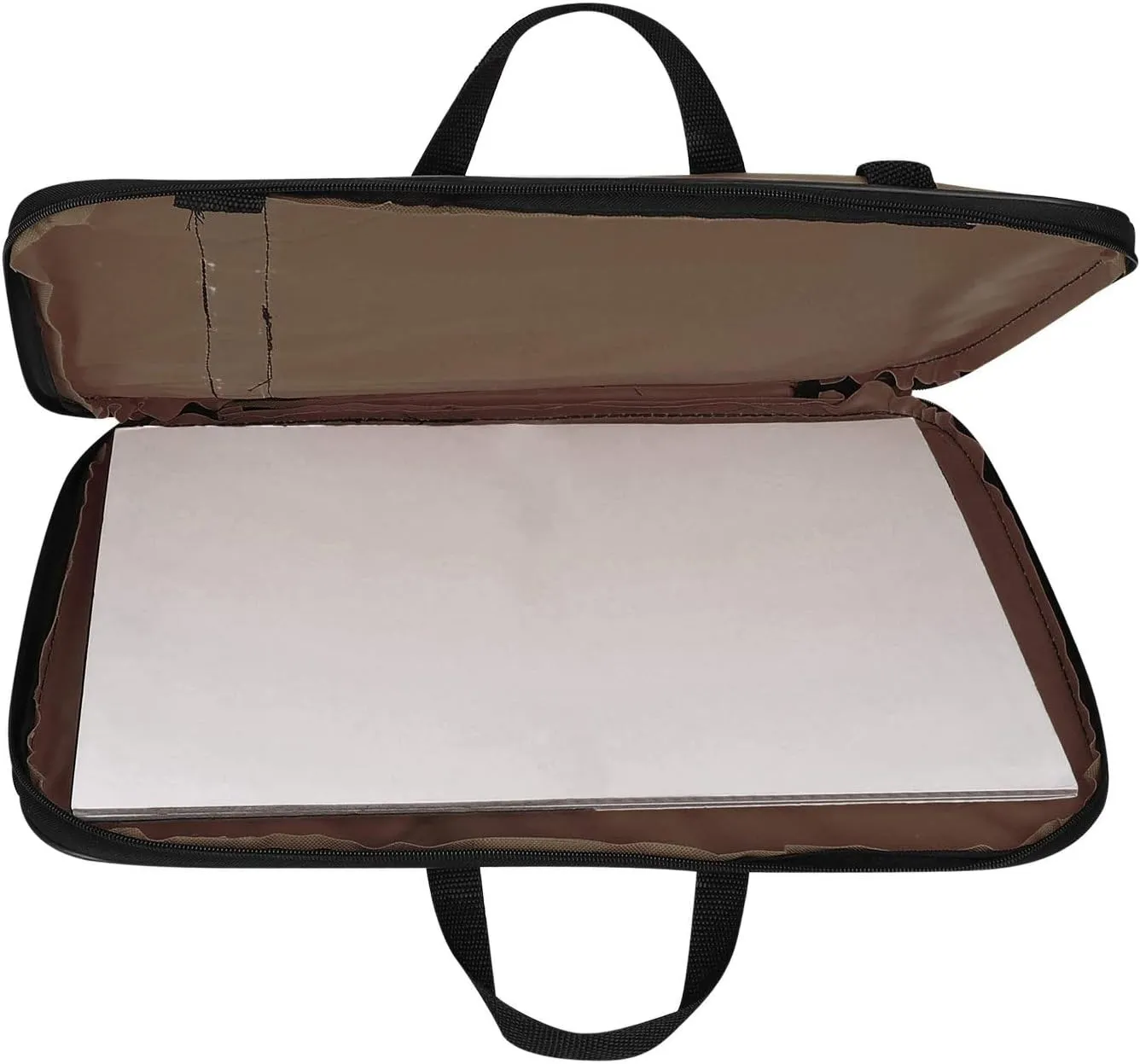 haozaikeji A3 Artist Portfolio Carry Case Bag Portable Waterproof Canvas Shoulder Bag Painting Pad Backpack for Sketching Painting Art Supplies with Shoulder Straps & Carry Handle