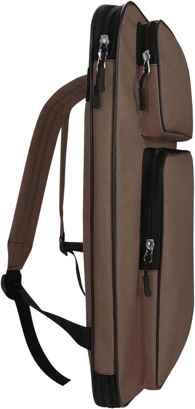 haozaikeji A3 Artist Portfolio Carry Case Bag Portable Waterproof Canvas Shoulder Bag Painting Pad Backpack for Sketching Painting Art Supplies with Shoulder Straps & Carry Handle