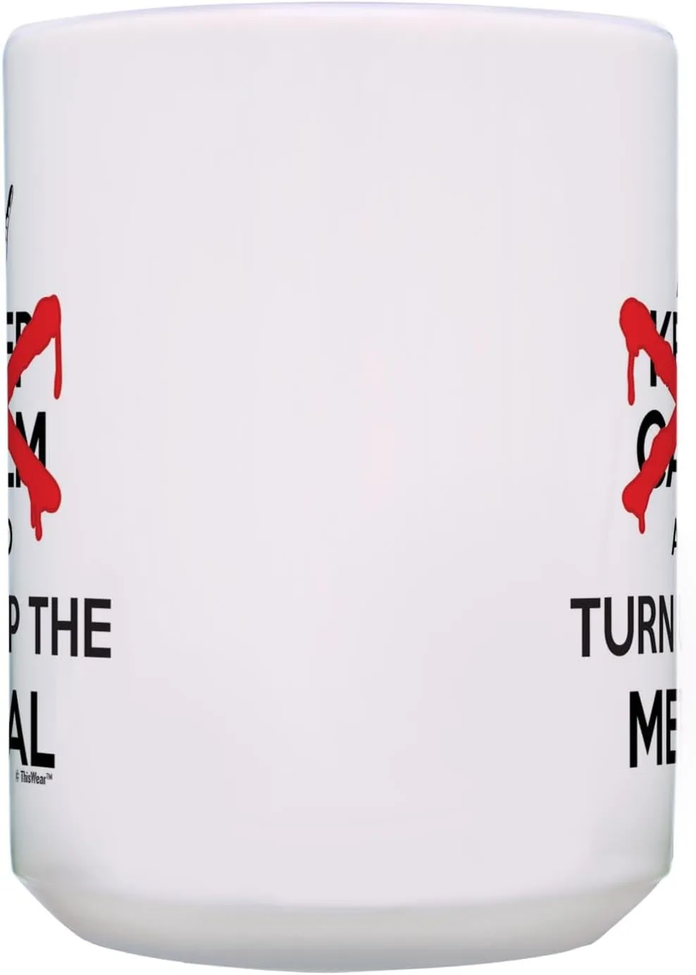 Heavy Metal Music Don't Keep Calm and Turn Up The Metal 2 Pack 15oz Ceramic Coffee Mug Set