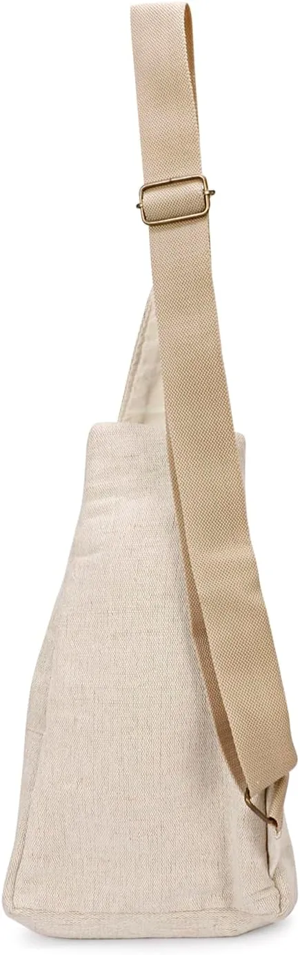 Hemp Sling Backpack- Hemp Cross body Bag- Hemp Shoulder Backpack Adjustable Strap for Men & Women