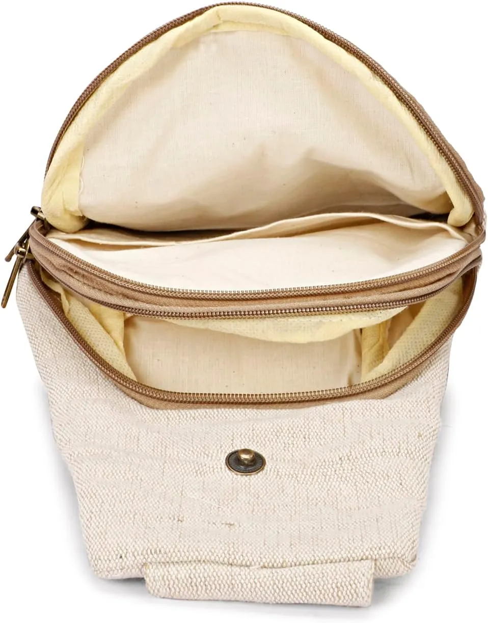 Hemp Sling Backpack- Hemp Cross body Bag- Hemp Shoulder Backpack Adjustable Strap for Men & Women