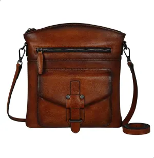 HESHE Leather Purses and Handbags Crossbody Bags for Women Designer Satchel Bags