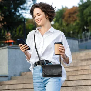 HESHE Leather Purses for Women Crossbody Bag Satchel Purse Designer Shoulder Handbag Travel Everyday Bag