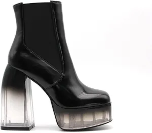 High Heeled Boots,Comfortable and Breathable Design,Square Toed Gradient Thick Heeled Boots,Suitable for All Occasions