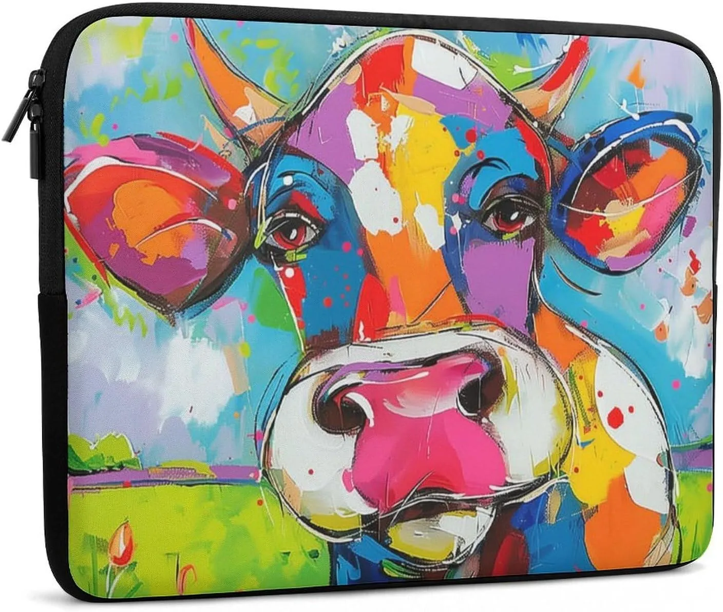 Highland Cow Grassland Laptop Sleeve 13/15 Inch Briefcase Cover Shockproof Protective Case Handbags Portable Laptop Bag