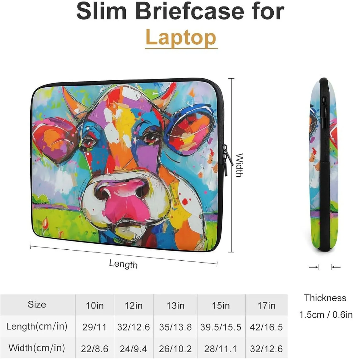 Highland Cow Grassland Laptop Sleeve 13/15 Inch Briefcase Cover Shockproof Protective Case Handbags Portable Laptop Bag