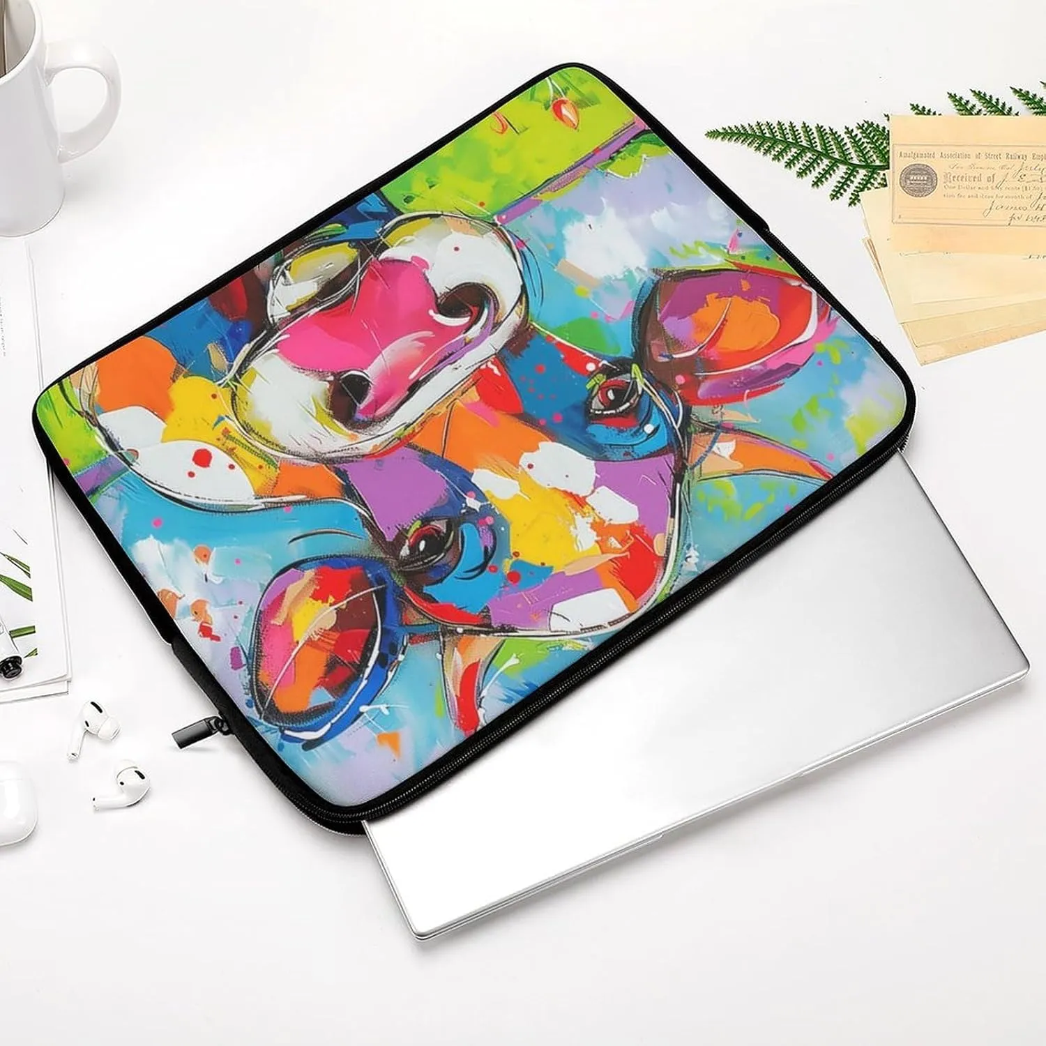 Highland Cow Grassland Laptop Sleeve 13/15 Inch Briefcase Cover Shockproof Protective Case Handbags Portable Laptop Bag