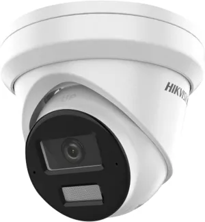 Hikvision IP Camera Compatible PoE Security Camera,DS-2CD2383G2-LI2U 2.8 MM Lens 8 MP Acusense Smart Hybrid Light Fixed Turret Network Camera,Built-in arrayed Dual-mic,SD Card, iVMS-4200/Hik-Connect