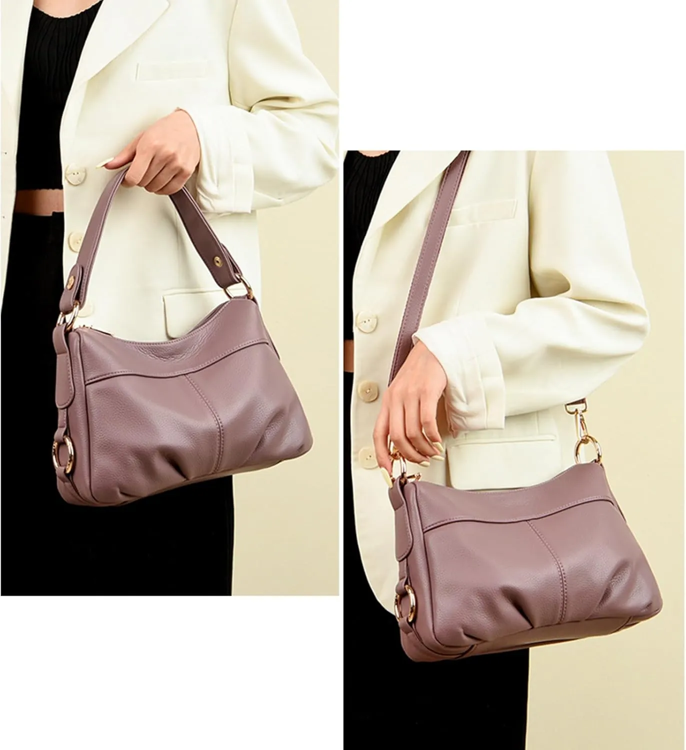 Hobo Bags for Women PU Leather Crossbody Purses Trendy Shoulder Handbag Tote Bag Satchel Bag