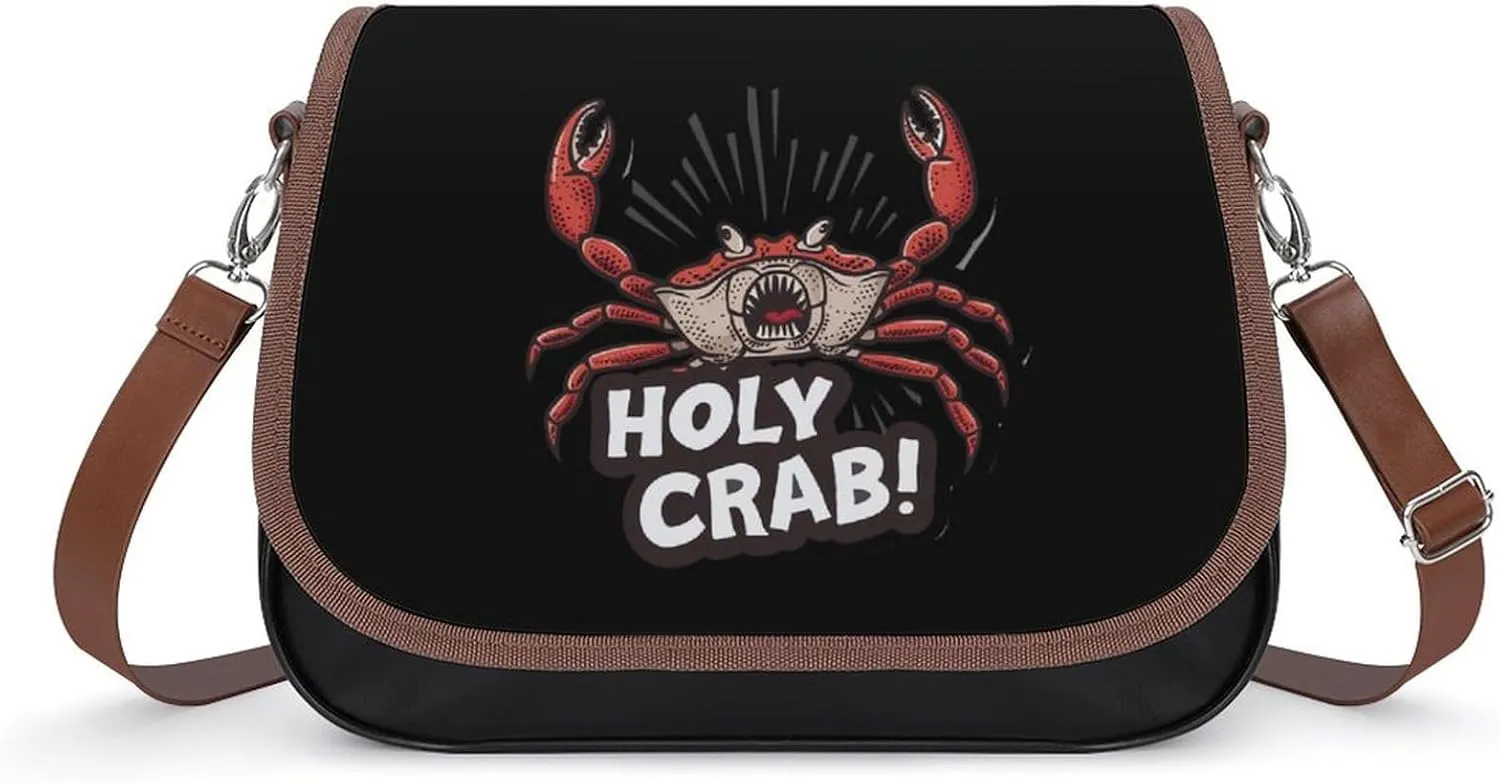Holy Crab Trendy Crossbody Bags Purses for Women Casual Shoulder Handbags with Adjustable Wide Strap