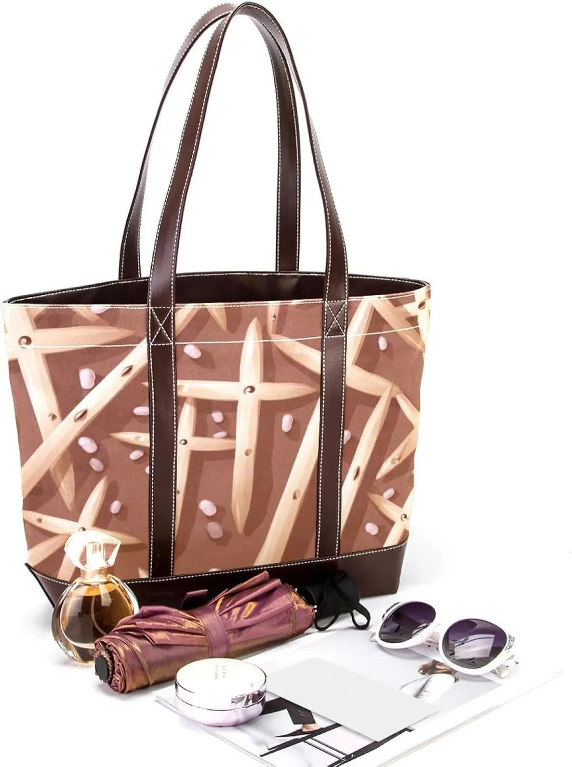 Holy Easter Cross-1090 Tote Bags Durable Leather Canvas Purses and Handbags for Women Top Handle Shoulder Satchel Hobo Bags