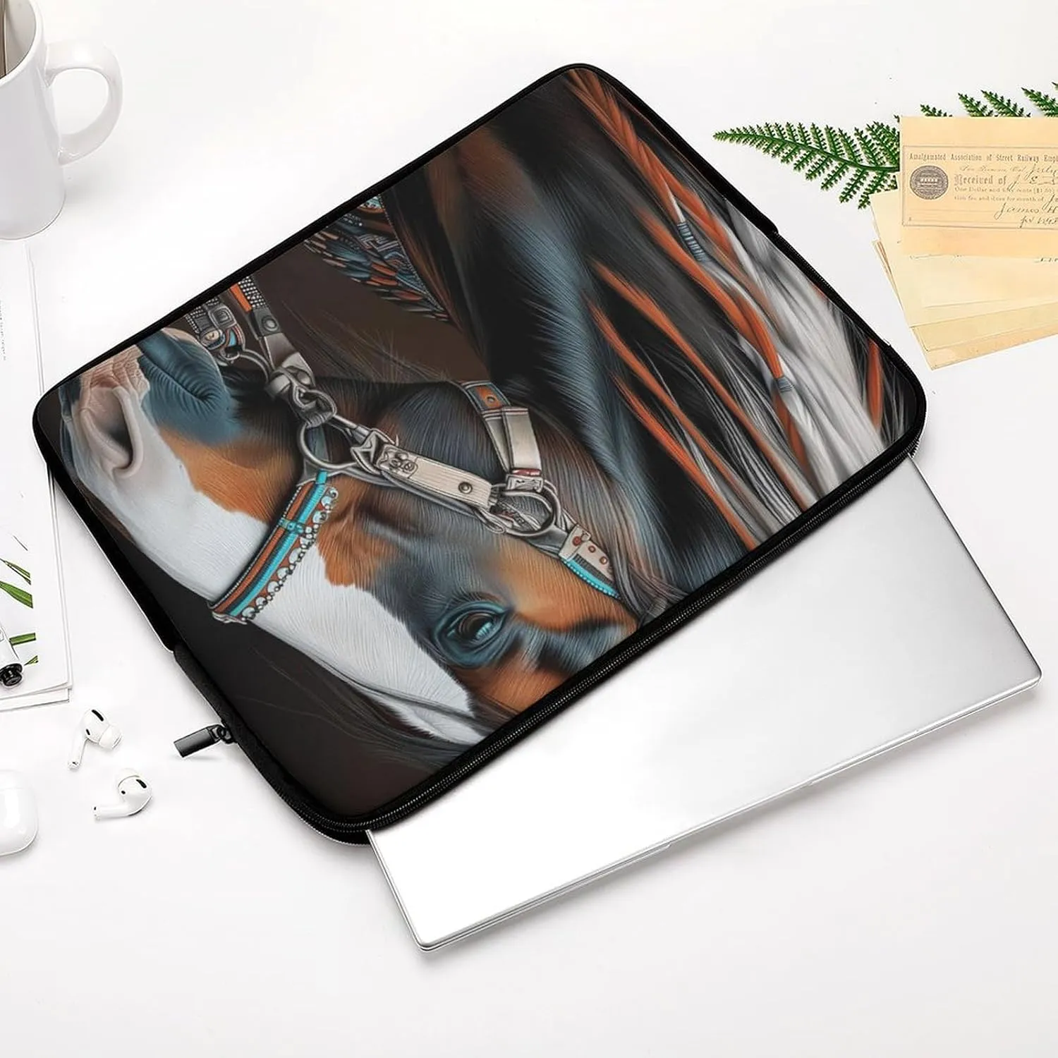 Horse Flank Laptop Sleeve 13/15 Inch Briefcase Cover Shockproof Protective Case Handbags Portable Laptop Bag