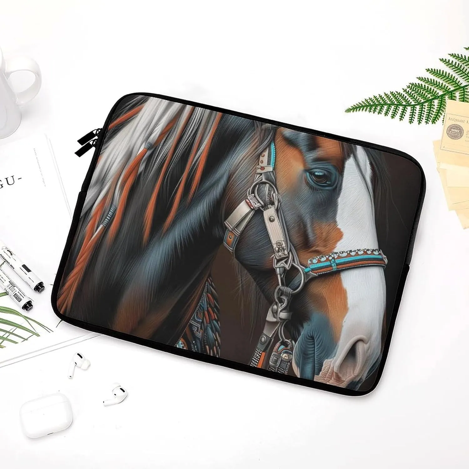 Horse Flank Laptop Sleeve 13/15 Inch Briefcase Cover Shockproof Protective Case Handbags Portable Laptop Bag
