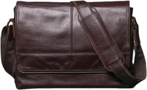 Horse Leather Shoulder Genuine Leather Purse Crossbody Retro Crazy Messenger For Men