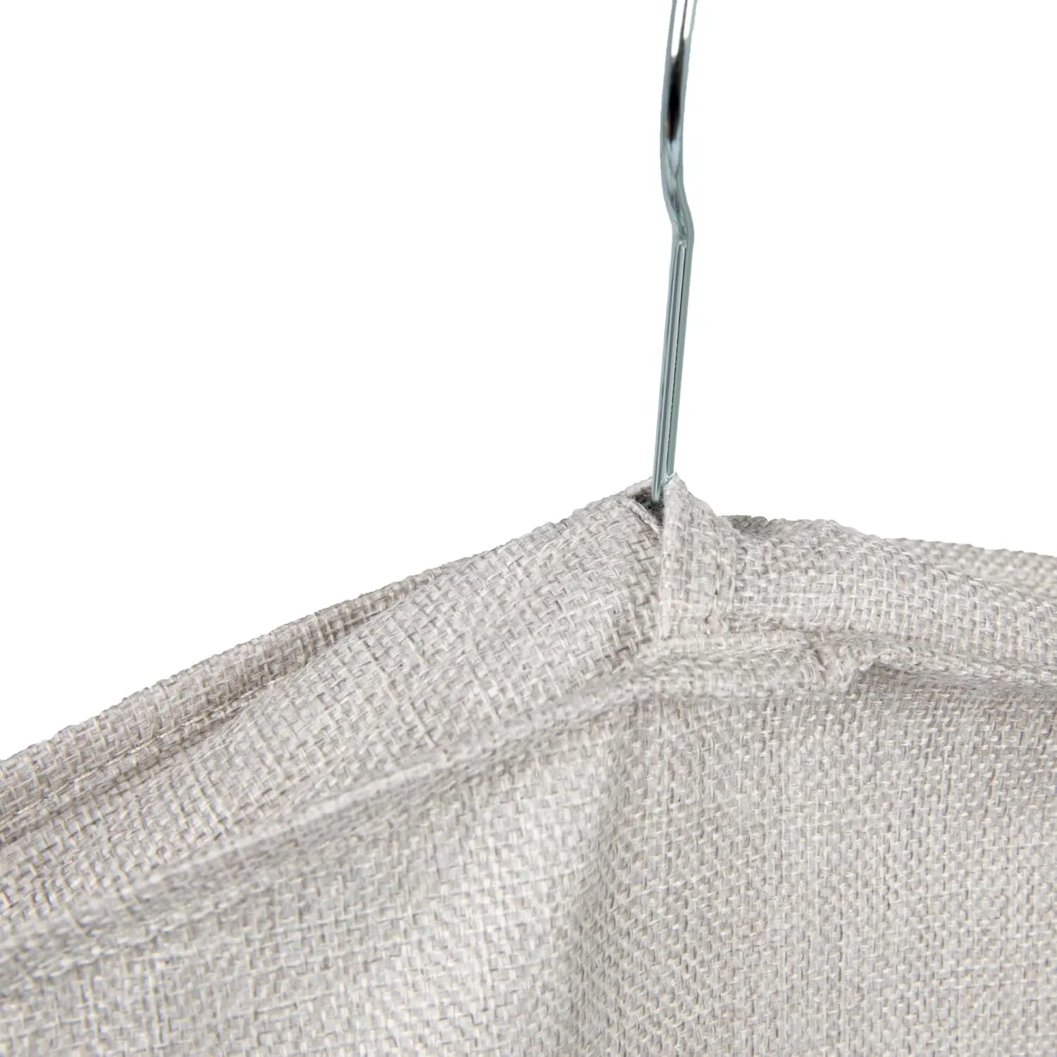 Household Essentials Hanging Zippered Garment Storage Bag with Clear Vision Front, Silver, Set of 2
