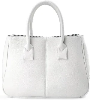 HOXIS Classical Office Lady Minimalist Pebbled Faux Leather Handbag Tote/Magnetic Snap Purse