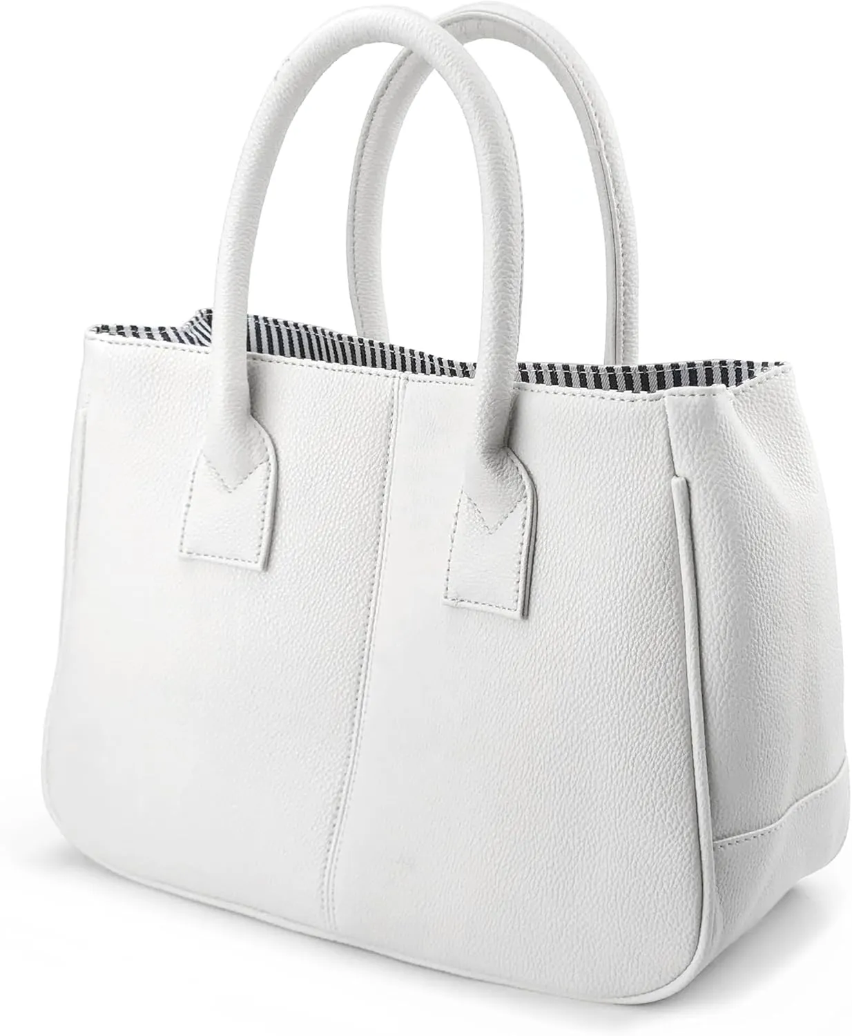 HOXIS Classical Office Lady Minimalist Pebbled Faux Leather Handbag Tote/Magnetic Snap Purse